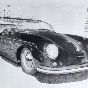 Madame et son speedster au Mans Classic