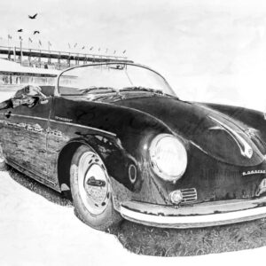 Madame et son speedster au Mans Classic