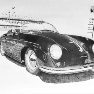 Madame et son speedster au Mans Classic